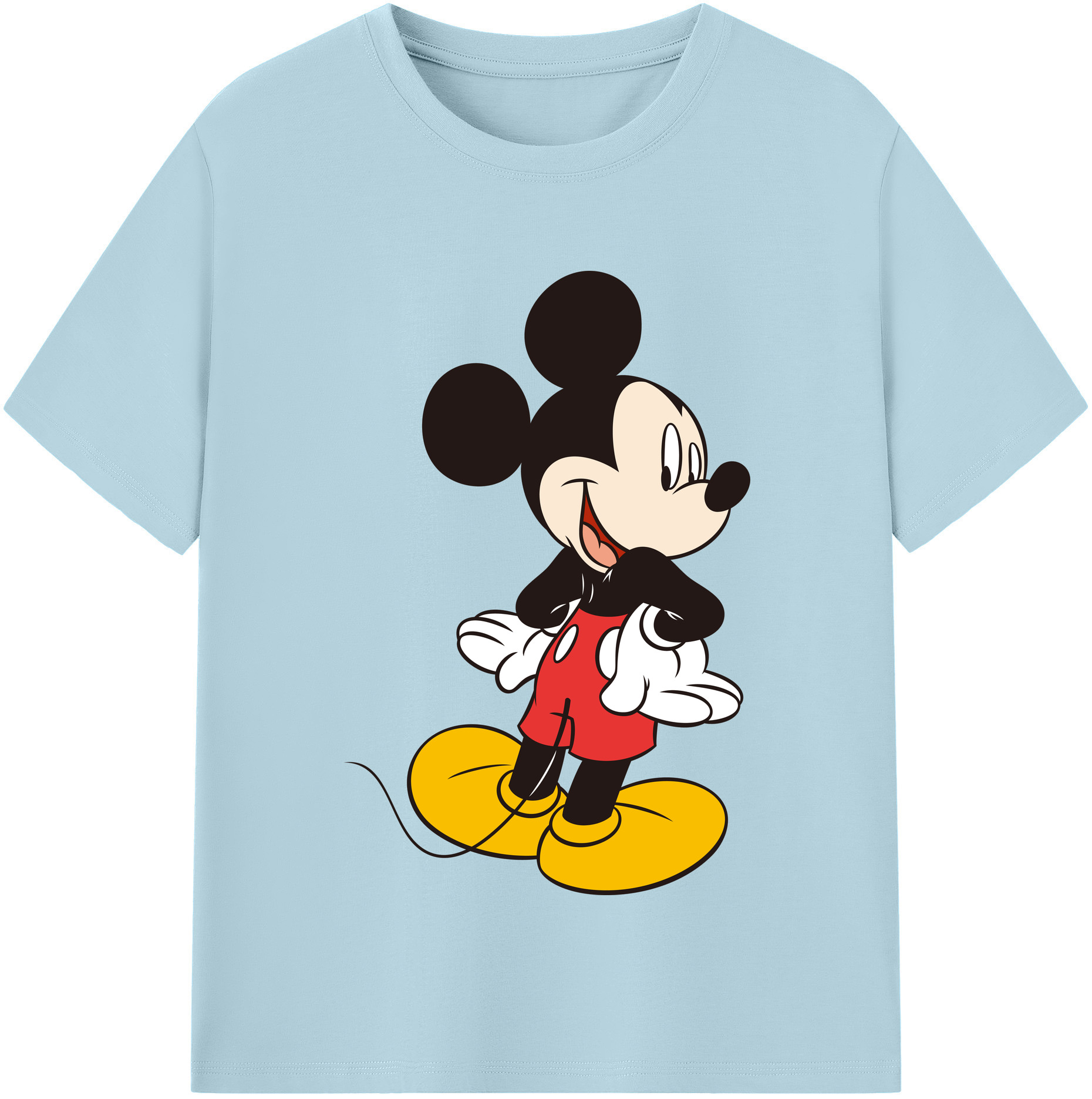 （画像用） ミッキーマウス Mickey Mouse 綿100％半袖Tシャツ（フロントプリント）